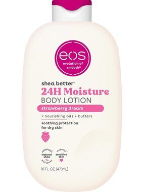 eos Shea Better Body Lotion- Strawberry Dream, with Natural Shea, 16 fl oz
